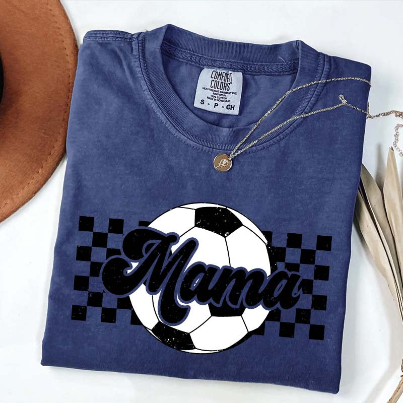 Checkered Mama Soccer Mama T-Shirt