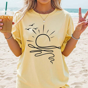 Boho Summer Sun Ocean T-Shirt