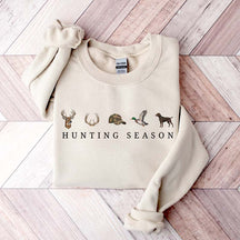 Retro Hunting Season Minimal Deer Duck Sweatshirt