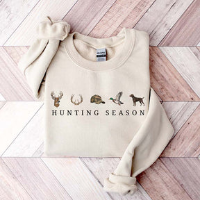 Retro Hunting Season Minimal Deer Duck Sweatshirt