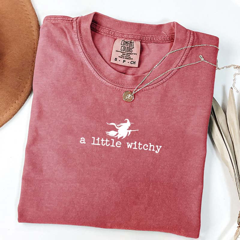 Cute Halloween A Little Witchy T-Shirt