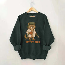 Litter's Full Christmas Vacation Cat Sweatshirt