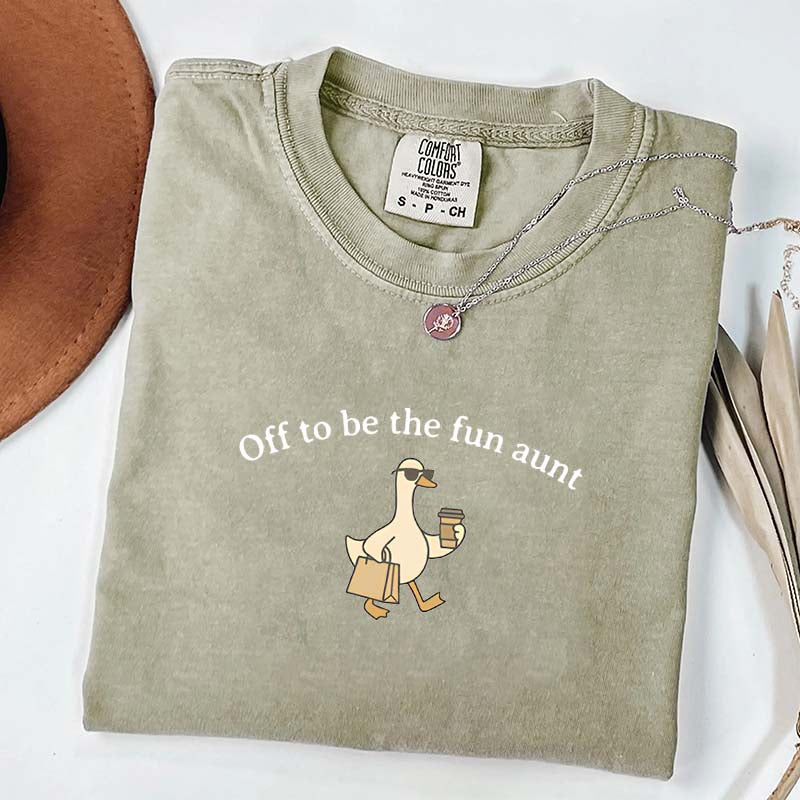 Off To Be The Fun Aunt Goose Pregnancy T-Shirt