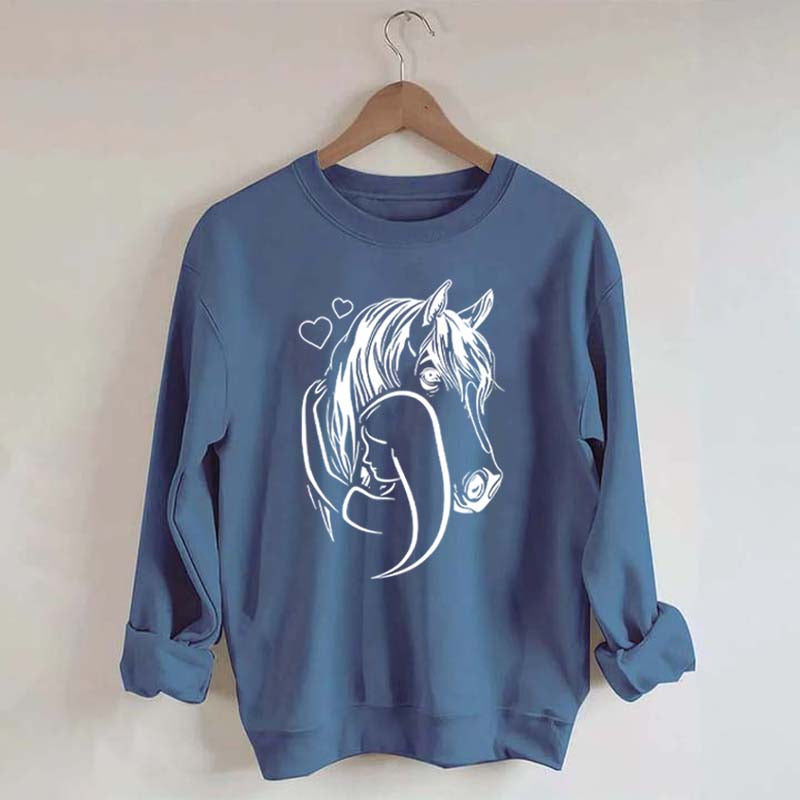 Rider Horse Lineart Sweatshirt