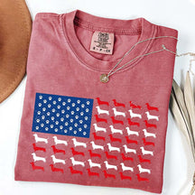 Dachshund American Flag T-Shirt