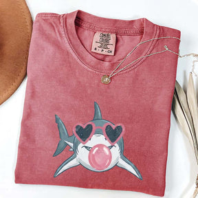 Shark Blowing Bubble Comfort Colors T-Shirt