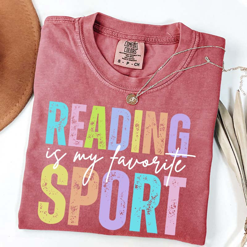 Reading is my Favorite Sport Literary Girl T-Shirt