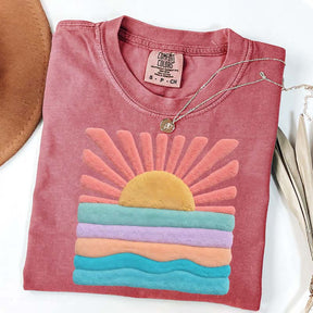 Trendy Aesthetic Sun Printed T-Shirt