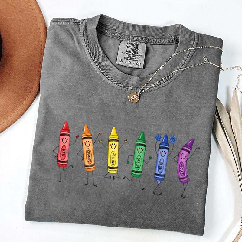 Funny Teacher Life Happy Doodle Back To School T-Shirt