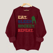 Eat Sleep Hockey Repeat Sweatshirt