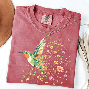 Hummingbird Wildflower Botanical Nature T-Shirt