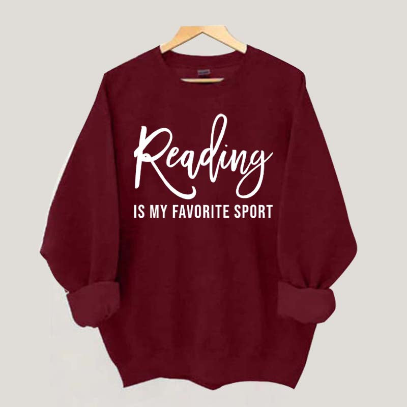 Reading Is My Favorite Sport Bookworm Sweatshirt