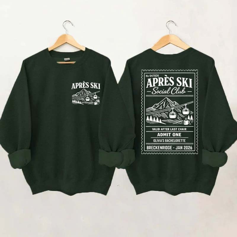 Custom Ski Club Bachelorette Sweatshirt