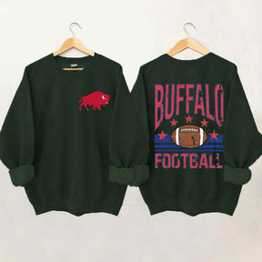 Buffalo Football Vintage Distressed Style Sweatshirt