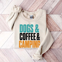 Dogs Coffee Camping Adventure Sweatshirt