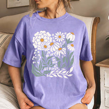 Vintage Wildflower Boho Daisy Flower T-Shirt