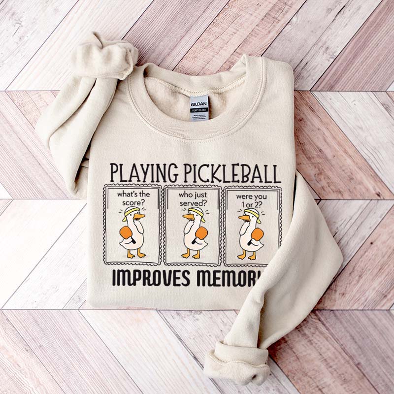 Cute Playing Pickleball Improves Memory Sweatshirt