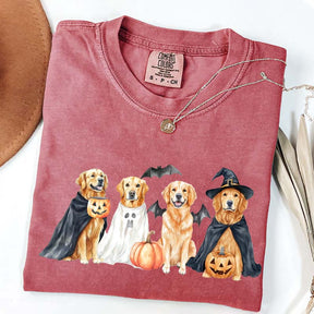 Halloween Golden Retriever Bat T-Shirt