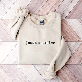 Minimalist Coffee And Jesus Sweatshirt