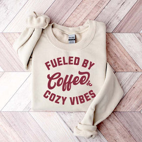 Fueled By Coffee and Cozy Vibes Giftful Fall Sweatshirt