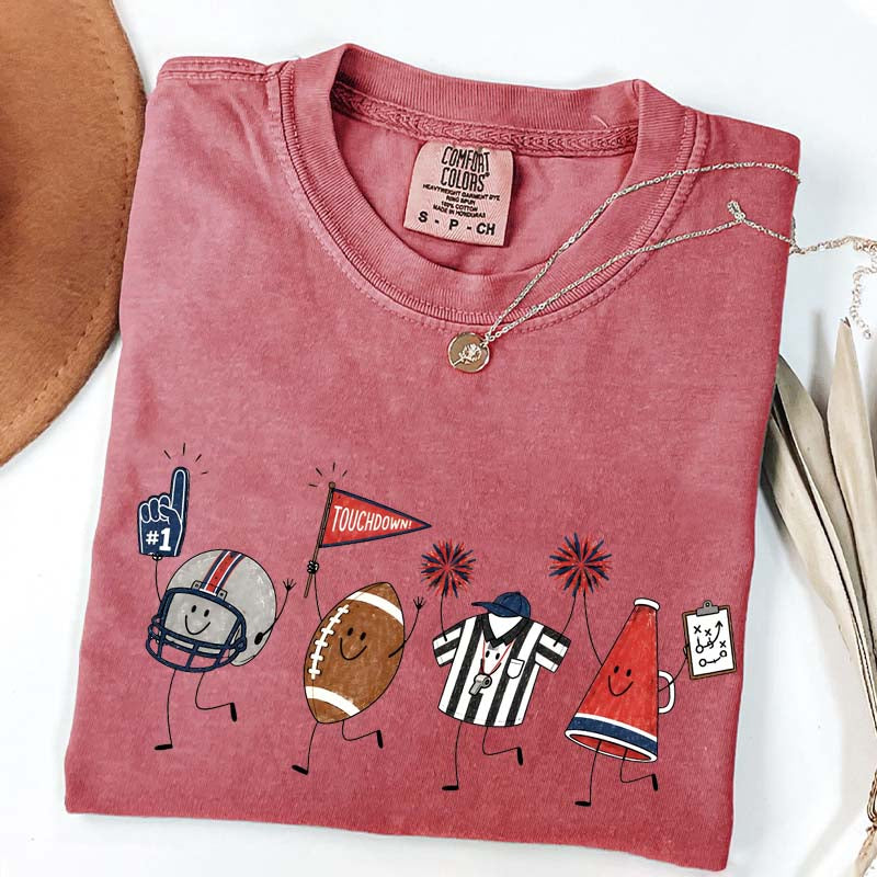Team Matching Football Doodle T-Shirt