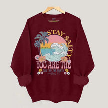 Stay Salty Bible Verse Beach Sweatshirt