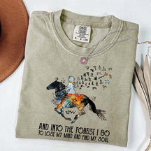 And Into the Forest I Go Equestrian Adventure T-Shirt