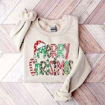 Womens Merry Christmas Cute Sweatshirt