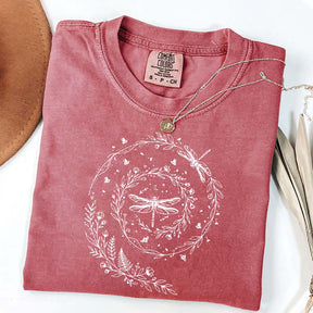 Cute Wildflowers Dragonfly Nature T-Shirt