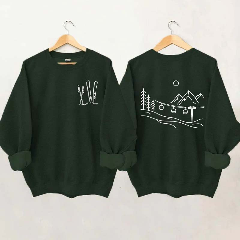 Minimalist Ski Design Sweatshirt