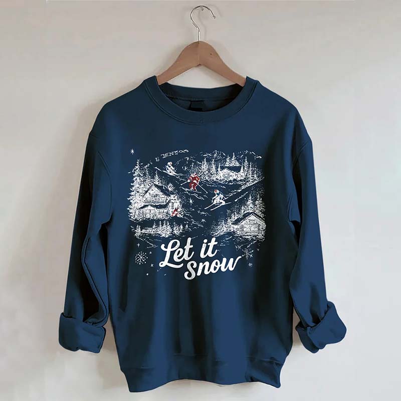 Let It Snow Skiing Sweatshirt