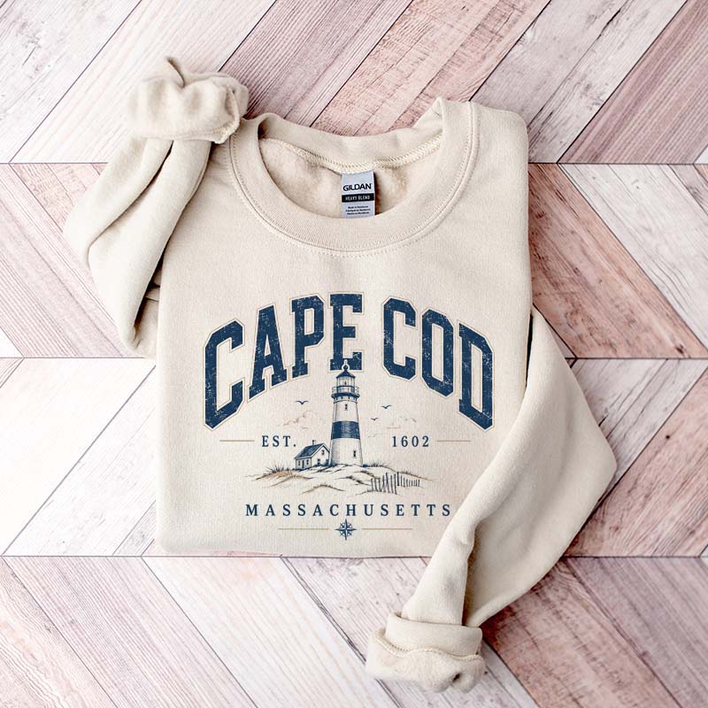 Retro Cape Cod Massachusetts Travel Destination Vacation Sweatshirt