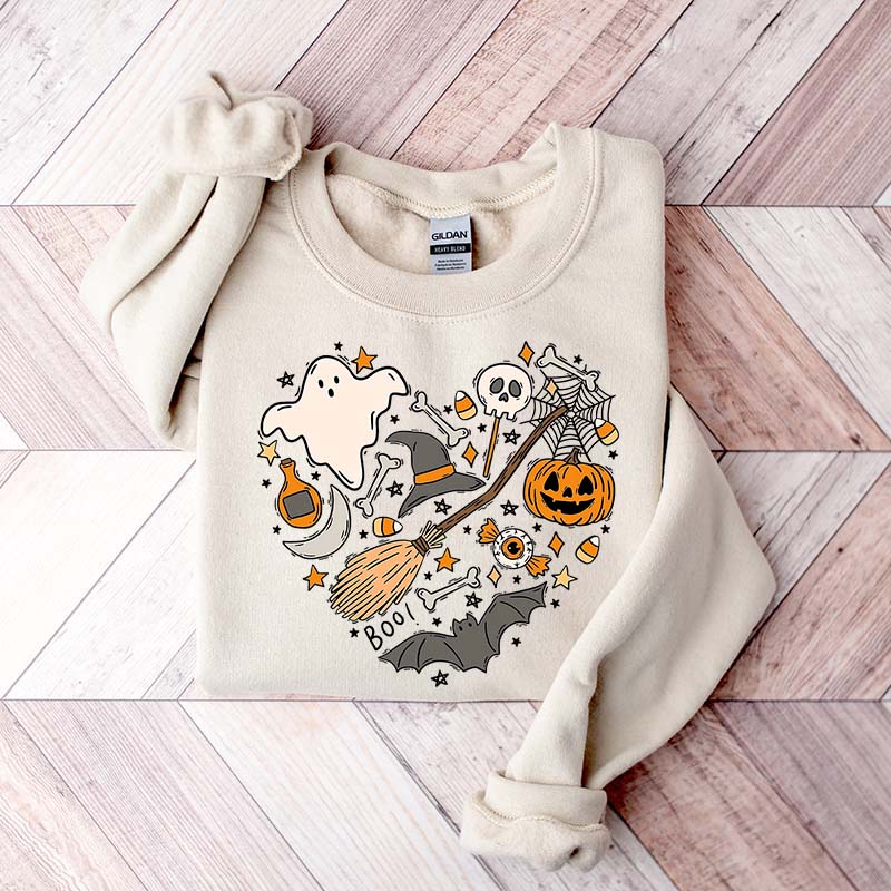Cute Halloween Doodles Hearth Sweatshirt