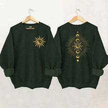 Celestial Moon Phase And Sun Sweatshirt
