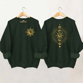 Celestial Moon Phase And Sun Sweatshirt