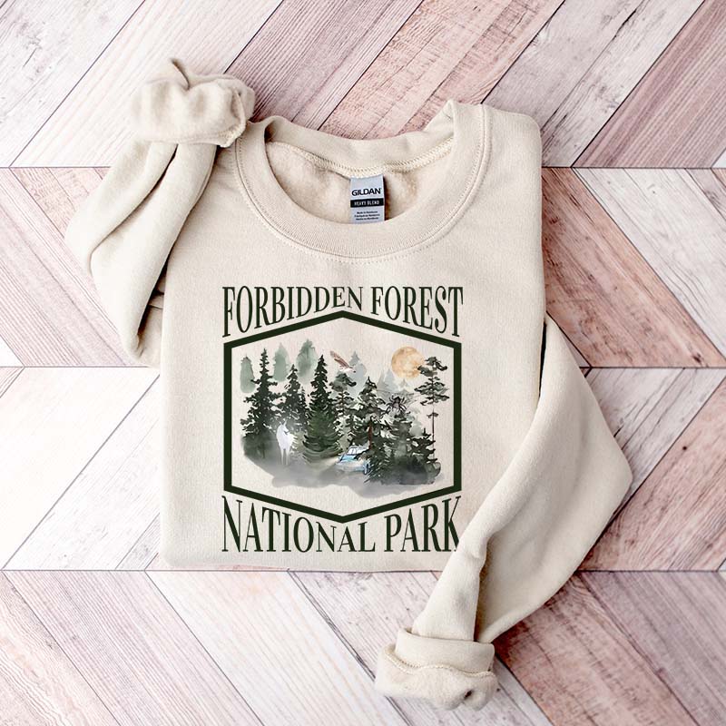 Retro Funny Forbidden Forest National Park Sweatshirt