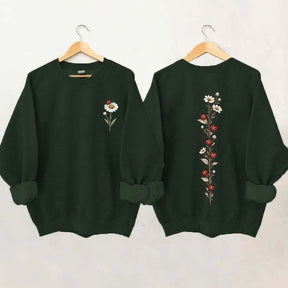 Vintage Ladybug Floral Sweatshirt