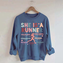 Half Marathon Running Religous Sweatshirt