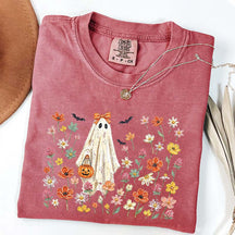 Coquette Floral Ghost Wildflowers Cute T-Shirt