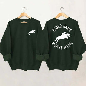 Personalized Equestrian Name Horse Horseback Riding Sweatshirt
