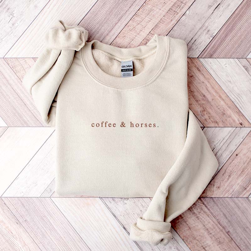 Coffee & Horses Simple Sweatshirt