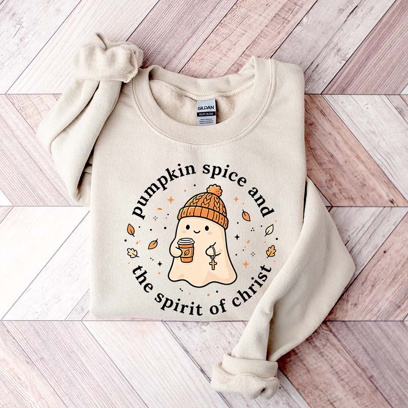 Faith Based Pumpkin Spice Coffee Ghost Sweatshirt