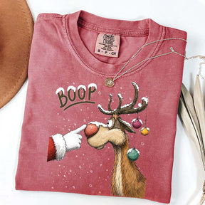 Boop Reindeer Comfort Colors Christmas T-Shirt