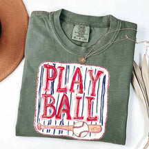 Sports Graphic Play Ball Baseball Mom T-Shirt
