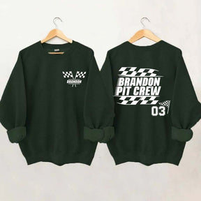 Personalized Pit Crew Racing Sweatshirt