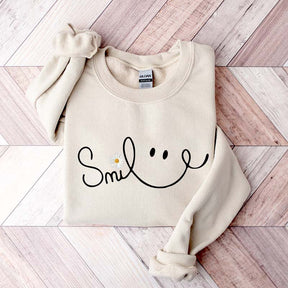 Cute Fall Daisy Smile Sweatshirt