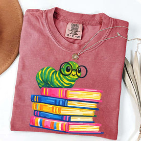 Cute Reading Worm Bookworm Lover T-Shirt