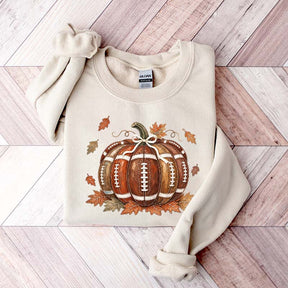 Fall Game Day Football Pumpkin Sweatshirt