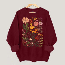Colorful Wildflower Nursery Botanical Sweatshirt