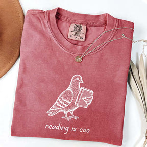English Teacher Pigeon Reading T-Shirt